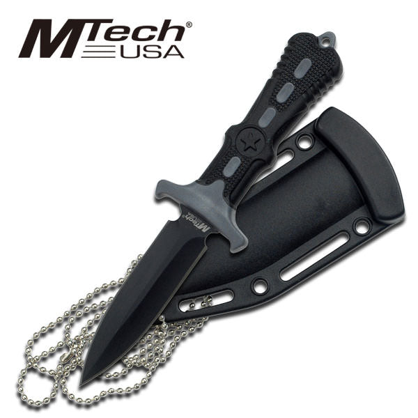 Self Defense Dagger Neck Knife with Hard ABS Sheath - Tophatter's Army Products & Self Defense Collectible Weapons - Tophatter Daily Deals